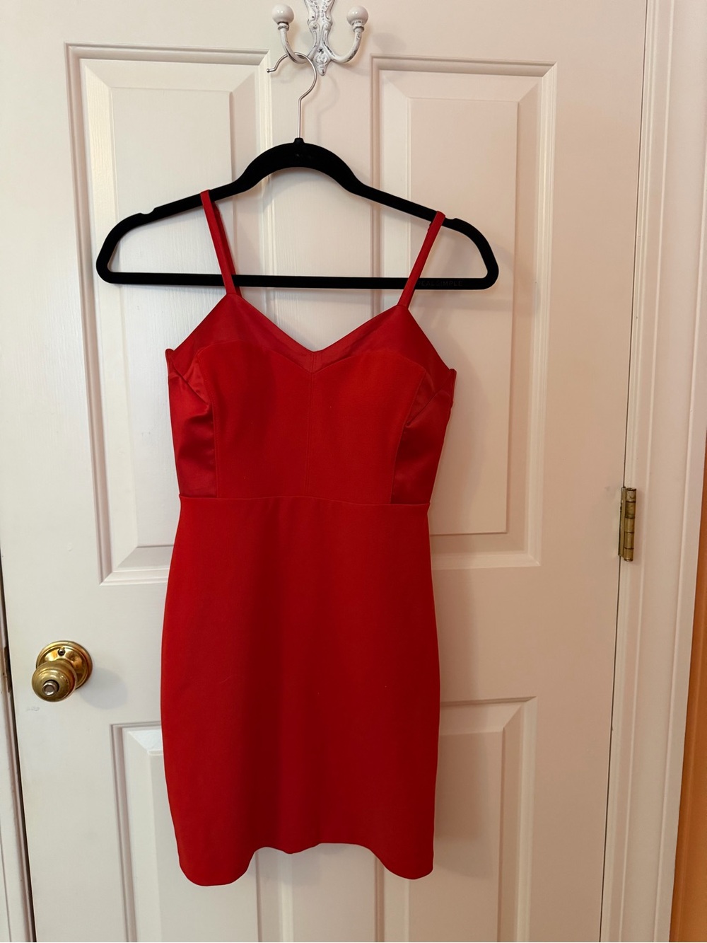 EXPRESS Red Spaghetti Strap Bodycon Dress XS